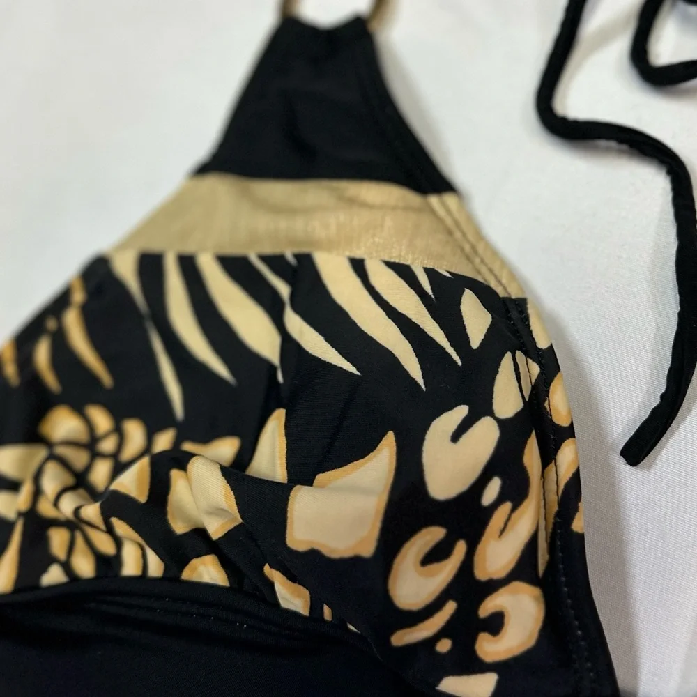 Xhilaration Animal Print Triangle Padded Bathing Suit Top Ladies Size XL